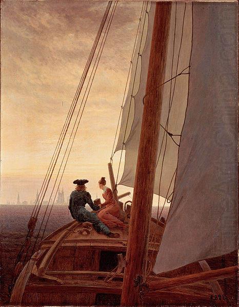 Caspar David Friedrich On a Sailing Ship china oil painting image